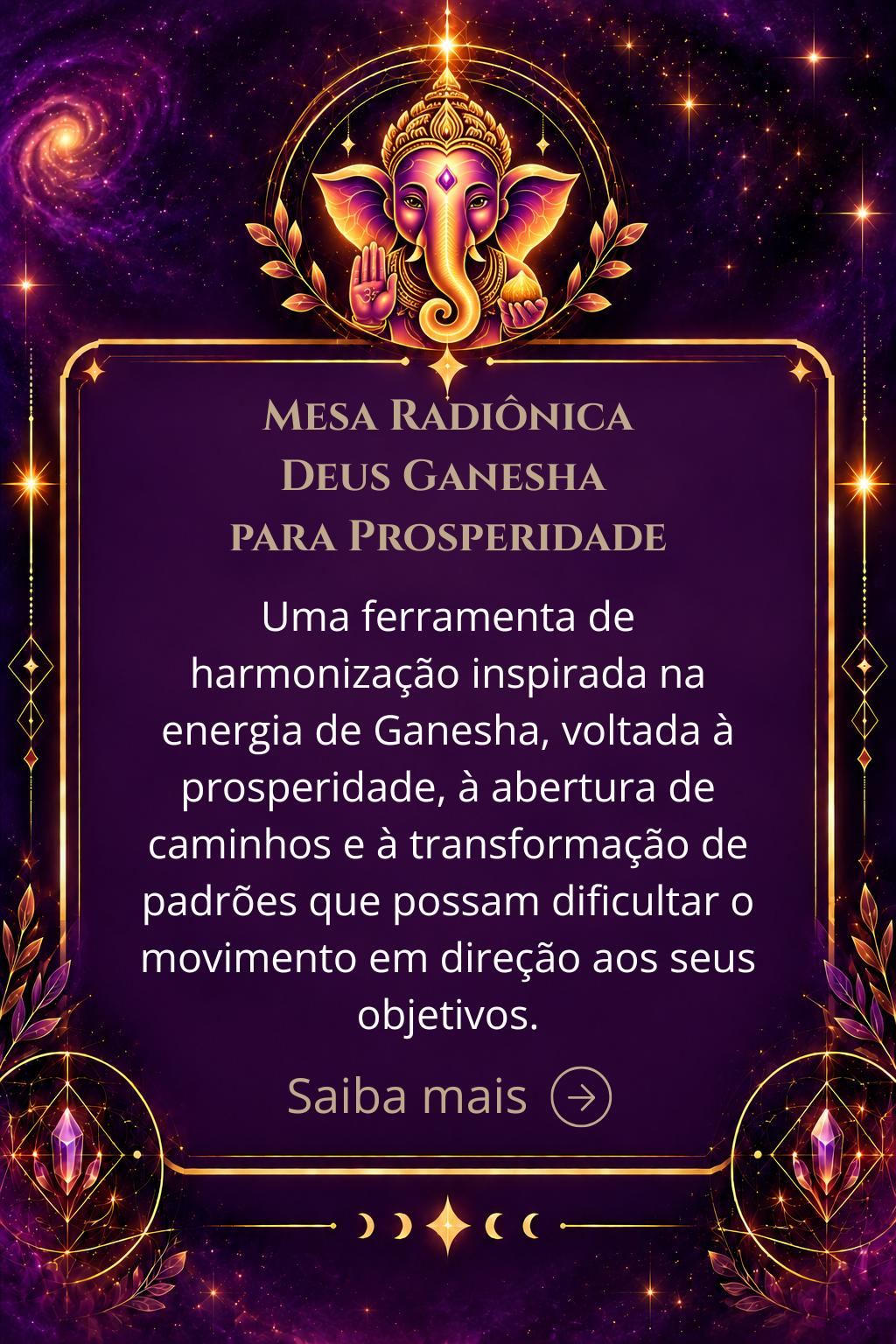 Mesa Radiônica Deus Ganesha para Prosperidade