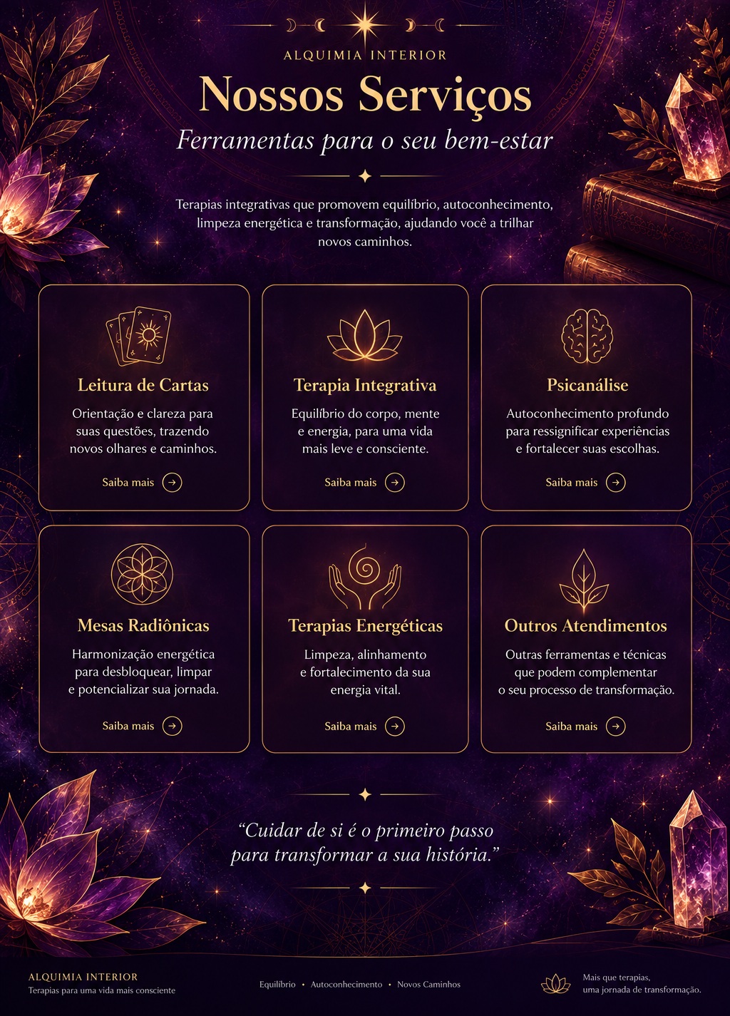 Nossos Serviços - Alquimia Interior